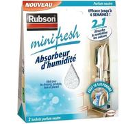 Rubson Absorbeur d'humidité Minifresh parfum neutre 2 sachets de 50 g pour dressing, placard