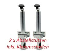 Abstellstützen Soutien Remorque Ausdrehbar 2er Kit 400 - 650mm Incl. Collier