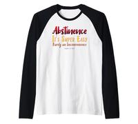 Abstinence : C'est Super Facile ~ Cadeau drôle de virginité chrétienne Manche Raglan