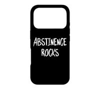 Abstinence Rocks Slogan Humoristique avec Citation de la virginité Vierge Coque pour iPhone 17 Pro