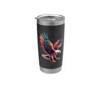 Abstract Art Aigle Aigles Gobelet isotherme en acier inoxydable double paroi
