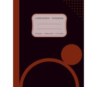 Abstract Art Design Composition Notebook: College Ruled, 110 Pages, 7.5×9.25in, BLACK, For School, College, Office, Work