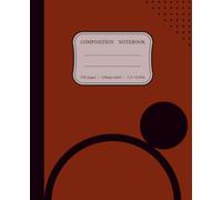Abstract Art Design Composition Notebook: College Ruled,110 Pages, 7.5 x 9.25 in, RED, For School, College, Office, Work