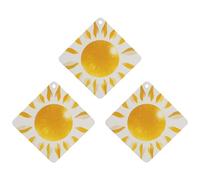 Abstract Art Golden Sunlight Lot de 3 désodorisants à suspendre pour voiture, maison, bureau Noir