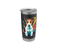 Abstract Art Jack Russell Terrier Gobelet isotherme en acier inoxydable double paroi