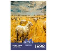 Abstract Art, Moutons Puzzle 1000 Pièces Educa Jouet en Bois Cadeau Unique Décoration Intérieure Jeu Éduchatif Challenge Toy Adultes & Enfants des 14 Ans 70x50cm/1000pcs