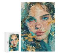 Abstract Artwork with Flowers Puzzle 1000 Pièces Educa Jouet en Bois Cadeau Unique Décoration Intérieure Jeu Éducatif Challenge Toy Adultes Et Enfants À Partir De 14 Ans 300 PCS