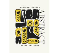 Abstract Botanical Decorative Coffee Table Book: Calm Modern Accent - Neutral Minimalist Display Book for Shelves & Consoles