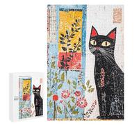Abstract Cat Wall Art Print Puzzle 1000 Pièces Educa Jouet en Bois Cadeau Unique Décoration Intérieure Jeu Éducatif Challenge Toy Adultes Et Enfants À Partir De 14 Ans 1000 PCS