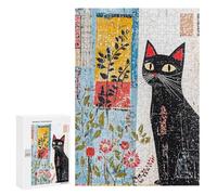 Abstract Cat Wall Art Print Puzzle 1000 Pièces Educa Jouet en Bois Cadeau Unique Décoration Intérieure Jeu Éducatif Challenge Toy Adultes Et Enfants À Partir De 14 Ans 300 PCS