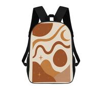 Abstract Celestial Landscape - Surreal Night Sky And Dreamy Nature Wall Art Sacs À Dos Scolaires Pour Enfants, Sac D'école Imprimé En 3D Pour Garçons, Élèves Du Primaire Et Du Collège 17inch