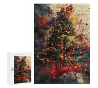 Abstract Christmas Tree Art Puzzle 1000 Pièces Educa Jouet en Bois Cadeau Unique Décoration Intérieure Jeu Éducatif Challenge Toy Adultes Et Enfants À Partir De 14 Ans 300 PCS