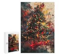 Abstract Christmas Tree Art Puzzle 1000 Pièces Educa Jouet en Bois Cadeau Unique Décoration Intérieure Jeu Éducatif Challenge Toy Adultes Et Enfants À Partir De 14 Ans 1000 PCS