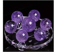 Abstract Crystal Ball Sept Star Array Sculptures Statues Figurines Artisanat Ornement Ball Natural Crack Natural Crack pour éloigner Les Mauvais Esprits, recruter la Richesse, Le Transfert la de