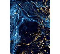Abstract Dark Blue Gold Water Large Art Print Poster Wall Decor Abstrait Bleu Or Eau Grand Art Affiche Mur Déco
