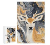 Abstract Deer Painting Art-2 Puzzle 1000 Pièces Educa Jouet en Bois Cadeau Unique Décoration Intérieure Jeu Éducatif Challenge Toy Adultes Et Enfants À Partir De 14 Ans 1000 PCS