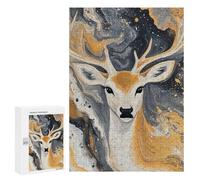 Abstract Deer Painting Art-2 Puzzle 300 Pièces Educa Jouet en Bois Cadeau Unique Décoration Intérieure Jeu Éducatif Challenge Toy Adultes Et Enfants À Partir De 14 Ans 300 PCS
