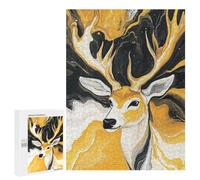 Abstract Deer Painting Art-3 Puzzle 500 Pièces Educa Jouet en Bois Cadeau Unique Décoration Intérieure Jeu Éducatif Challenge Toy Adultes Et Enfants À Partir De 14 Ans 500 PCS