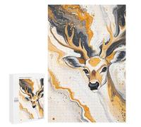Abstract Deer Painting Art-4 Puzzle 1000 Pièces Educa Jouet en Bois Cadeau Unique Décoration Intérieure Jeu Éducatif Challenge Toy Adultes Et Enfants À Partir De 14 Ans 1000 PCS