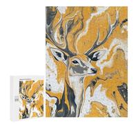 Abstract Deer Painting Art-5 Puzzle 500 Pièces Educa Jouet en Bois Cadeau Unique Décoration Intérieure Jeu Éducatif Challenge Toy Adultes Et Enfants À Partir De 14 Ans 500 PCS