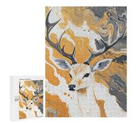 Abstract Deer Painting Art-7 Puzzle 1000 Pièces Educa Jouet en Bois Cadeau Unique Décoration Intérieure Jeu Éducatif Challenge Toy Adultes Et Enfants À Partir De 14 Ans 500 PCS