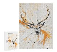 Abstract Deer Painting Artwork-1 Puzzle 1000 Pièces Educa Jouet en Bois Cadeau Unique Décoration Intérieure Jeu Éducatif Challenge Toy Adultes Et Enfants À Partir De 14 Ans 500 PCS