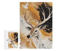 Abstract Deer Painting Artwork Puzzle 1000 Pièces Educa Jouet en Bois Cadeau Unique Décoration Intérieure Jeu Éducatif Challenge Toy Adultes Et Enfants À Partir De 14 Ans 300 PCS
