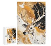 Abstract Deer Painting Artwork Puzzle 1000 Pièces Educa Jouet en Bois Cadeau Unique Décoration Intérieure Jeu Éducatif Challenge Toy Adultes Et Enfants À Partir De 14 Ans 1000 PCS