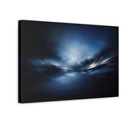 Abstract Dynamic Light Dark Blue - Canvas Wall Art Print 18×12 inch (45×30 cm) - Horizontal / 1.25 inch (3 cm)