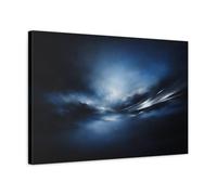 Abstract Dynamic Light Dark Blue - Canvas Wall Art Print 24×16 inch (60×40 cm) - Horizontal / 1.25 inch (3 cm)
