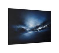 Abstract Dynamic Light Dark Blue - Canvas Wall Art Print 36×24 inch (90×60 cm) - Horizontal / 1.25 inch (3 cm)