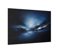 Abstract Dynamic Light Dark Blue - Canvas Wall Art Print 48×32 inch (120×80 cm) - Horizontal / 1.25 inch (3 cm)