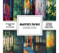 Abstract Forest Scrapbook Paper: Decorative double sided craft paper Forest themed for scrapbooking, card making, junk journal