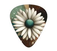 Abstract-Geometric-Daisy Lot de 12 médiators avec 3 épaisseurs et boîte de rangement, médiators en ABS pour guitare basse électrique