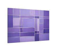 Abstract Geometric Pattern Purple - Canvas Wall Art Print 48×32 inch (120×80 cm) - Horizontal / 1.25 inch (3 cm)