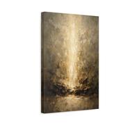Abstract Golden Light Brown And Gold - Canvas Wall Art Print 12×18 inch (30×45 cm) - Vertical / 1.25 inch (3 cm)