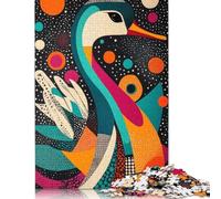 Abstract Goose in Space Poster Modern Goose Illustration Puzzle 1000 Pièces Cadeau Unique Jeu Éducatif Défi Jouet À De Qualité Supérieure Peinture Art pour Adultes Et Enfants À Partir De 14 Ans 300p