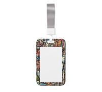Abstract-Hairdressing-Tools Porte-badge vertical ABS avec film de numérisation transparent