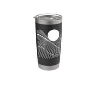 Abstract Line Art Geometric Pattern Mosaic Gobelet isotherme en acier inoxydable double paroi