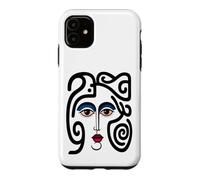 Abstract Modern Woman Face Eyes Art Illustration Graphic Coque pour iPhone 11