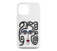 Abstract Modern Woman Face Eyes Art Illustration Graphic Coque pour iPhone 13 Pro Max