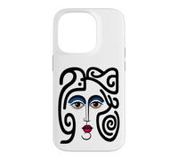 Abstract Modern Woman Face Eyes Art Illustration Graphic Coque pour iPhone 14 Pro