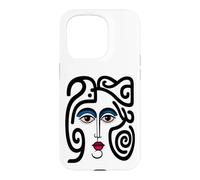 Abstract Modern Woman Face Eyes Art Illustration Graphic Coque pour iPhone 15 Pro