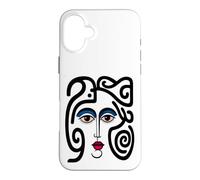 Abstract Modern Woman Face Eyes Art Illustration Graphic Coque pour iPhone 16 Plus