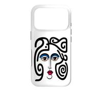Abstract Modern Woman Face Eyes Art Illustration Graphic Coque pour iPhone 17 Pro