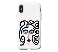 Abstract Modern Woman Face Eyes Art Illustration Graphic Coque pour iPhone X/XS