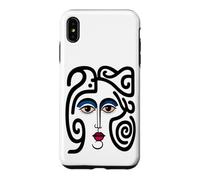 Abstract Modern Woman Face Eyes Art Illustration Graphic Coque pour iPhone XS Max