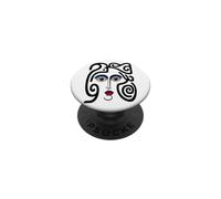 Abstract Modern Woman Face Eyes Art Illustration Graphic PopSockets PopGrip Adhésif