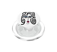Abstract Modern Woman Face Eyes Art Illustration Graphic PopSockets PopGrip pour MagSafe
