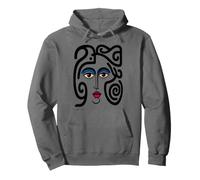Abstract Modern Woman Face Eyes Art Illustration Graphic Sweat à Capuche